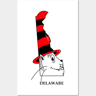 A funny map of Delaware Posters and Art